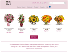 Tablet Screenshot of millerfloralgifts.com